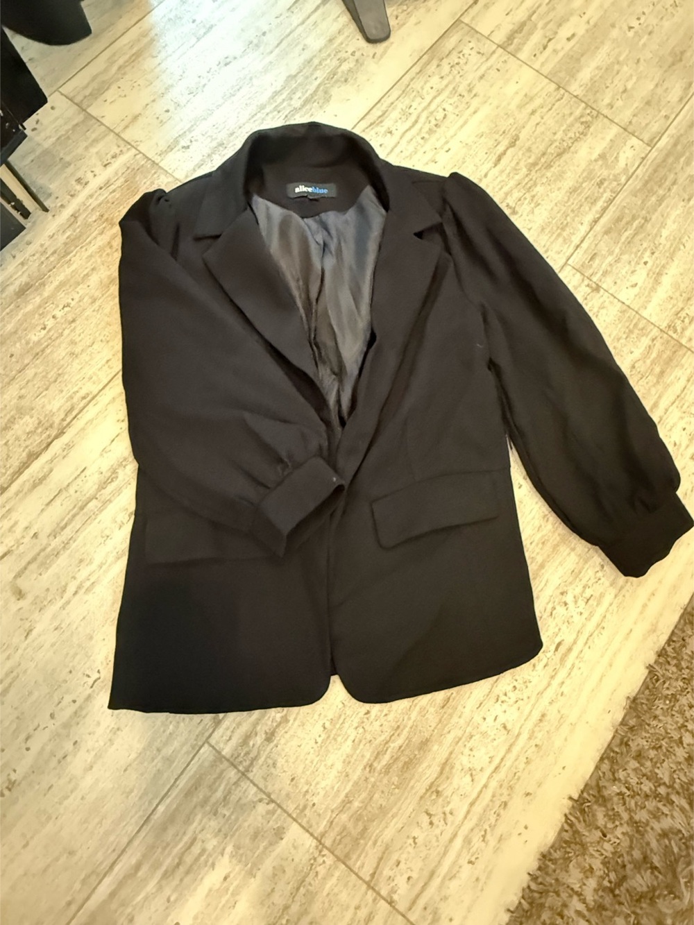 alice blue Black Blazer